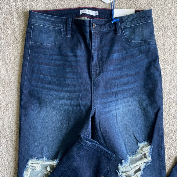 Ms. Cello High Rose Distressed Skinny Jeans - Picture 3 of 8